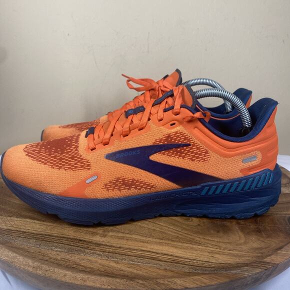 Brooks Launch GTS 9 Orange Mens Orange And Blue Size 10 D Running Shoes - Picture 2 of 9